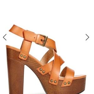 JustFab Strappy Platform Heels